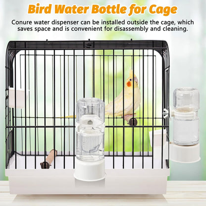 Automatic Bird Water Dispenser, 2-Pack Cage Water Feeder - photo 4