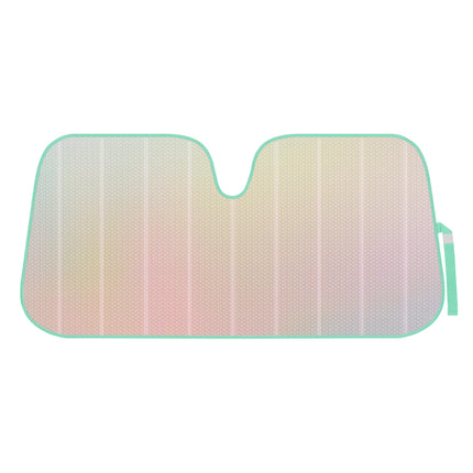 Iridescent Matte Black Front Windshield Sunshade Accordion Folding Style Auto Shade for Car Truck SUV Van Blocks UV Rays Sun Visor Protector - 58 x 27 inches