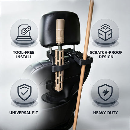 2026 the Ultimate Universal Seat Back Gun Rack | Adjustable Vehicle Rifle, Vertical Guns Holder Gun Sling Organizer Easy to Install Headrest Mount for Trucks, Cars & Suvs