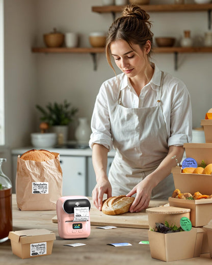 Label Printer - Thermal Label Printer Barcode Label Maker Mini Bluetooth Sticker Printer for Small - photo 4