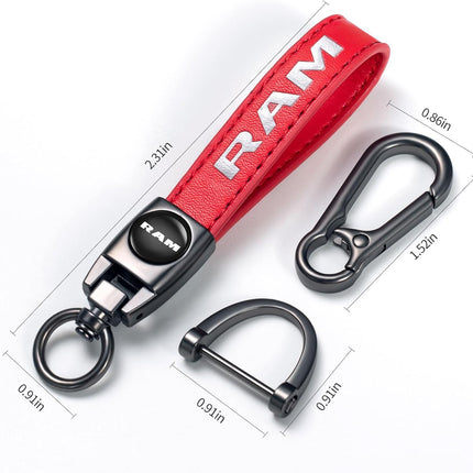 Genuine Leather Car Key Chain Keyring Keychain Accessories Family Present Black