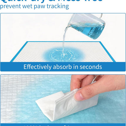 6 Layers Dog and Puppy Pee Pads, Super Absorbent Leak-Proof Puppy Pads, Dog Training Pads 40 Count 23"x 23", Quick Dry Surface, Perfect for Puppies & Senior Dogs