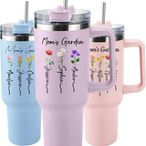 Mothers Day Personalized Mom Tumbler with Kids Names