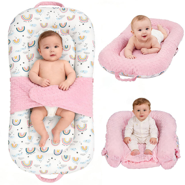Baby Lounger, 3-in-1 Portable Infant Lounger for Newborns 0-24 Months
