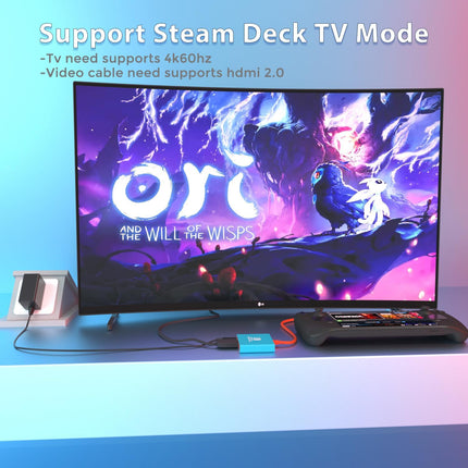 pdobq Switch Dock Switch Docking Station for Nintendo, Portable Switch1 TV Adapter Support 4K/60HZ TV Mode Compatible Steam Deck/Switch OLED, Travel Dock with HDMI2.0 USB3.0 Port