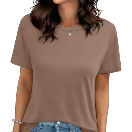 Tshirt for Women Short Sleeve Summer Tops Casual Basic Tee Shirts