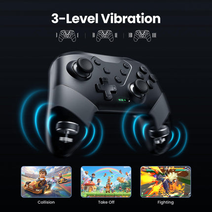 VOYEE Switch Controllers Compatible with Switch/Lite/OLED, Programming Wireless Pro Controller with Motion Control, Vibration, Wake-up, Turbo, Screenshot
