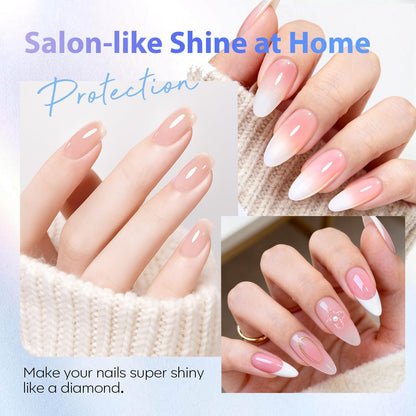 18ml Gel Base and No Wipe High Gloss Top Coat Set - photo 3