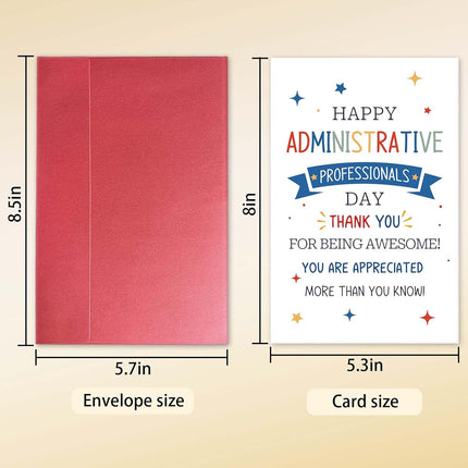 Happy Administrative Professionals Day Card for Assistants Office Staff, Secretaries Day Appreciation Gift Idea, Thank You Card for Administrative Assistants