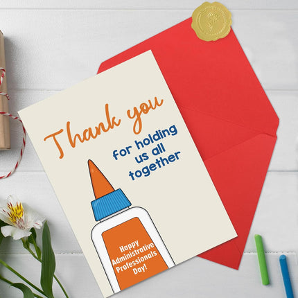 Administrative Professionals Day Card, Thank You Card for Administrative Assistant Office Manager Secretary, Appreciation Greeting Card with Envelope