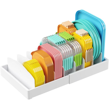 Kitchen Cabinet Organizer for Food Contanier Lid with 7 Sections