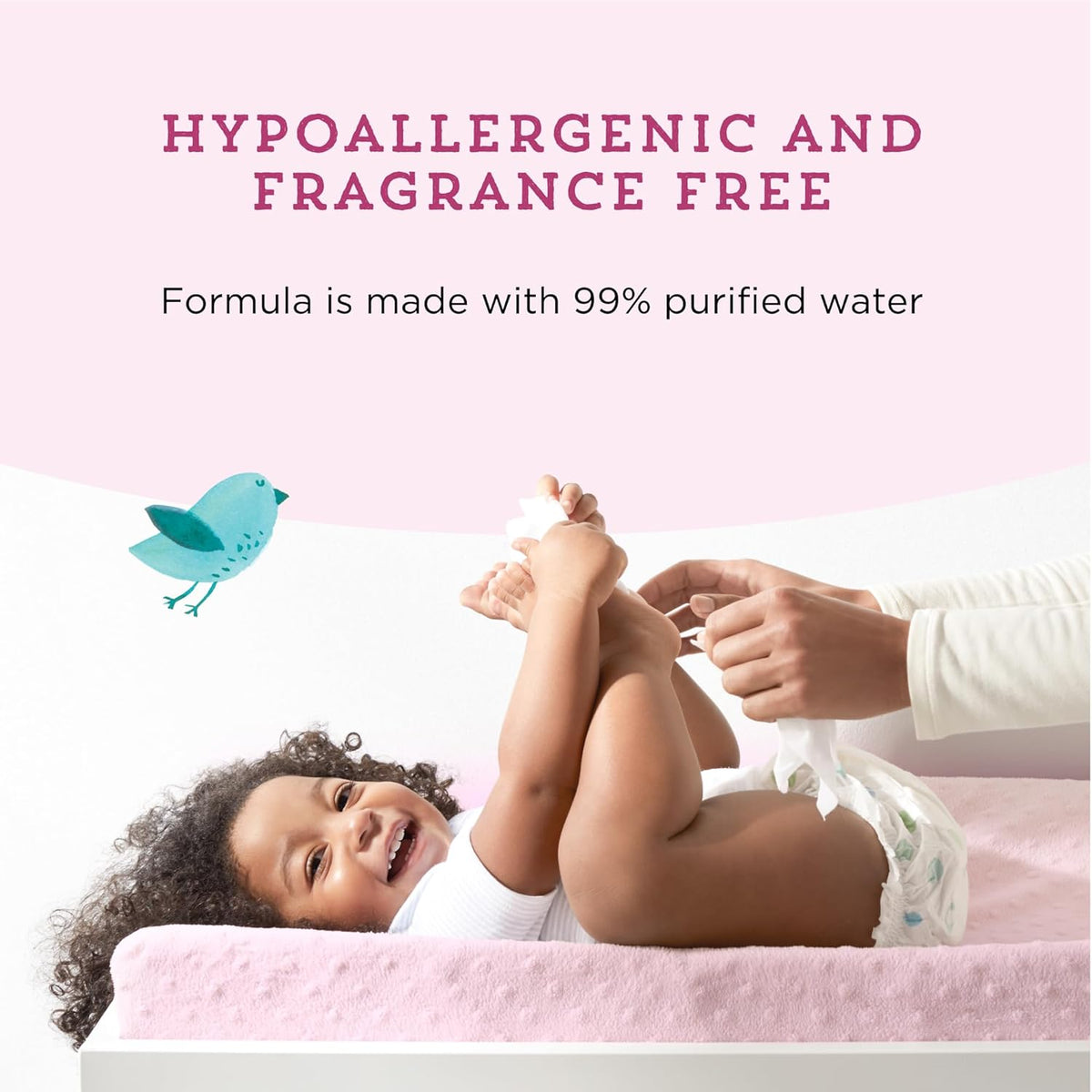 99% Water Baby Wipes, Fragrance Free, 72 Count, Pack of 6 - photo 4