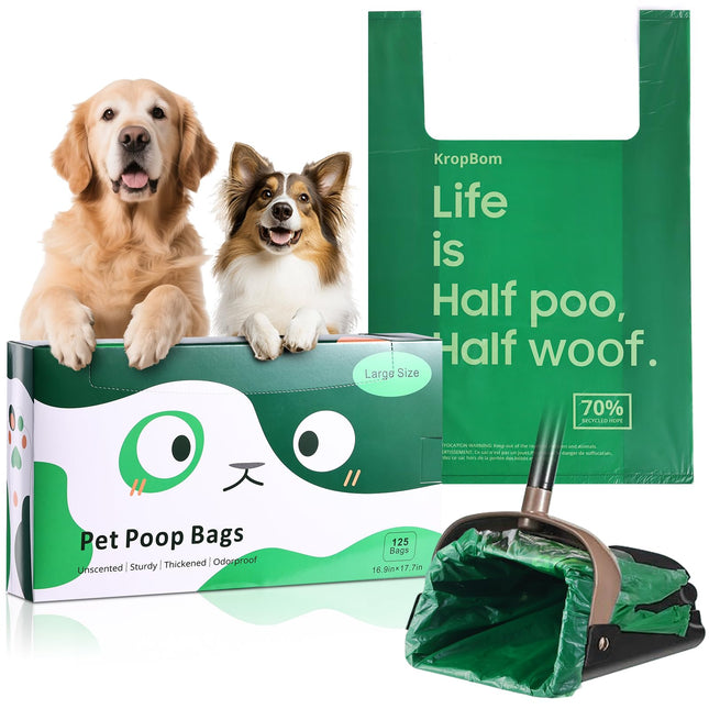 125 Pack Large Dog Poop Bags for Swivel Bin Pooper Scooper
