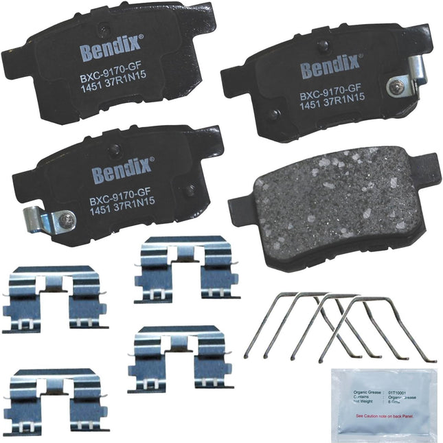 CFC1451 Ceramic Rear Brake Pads with Installation Hardware