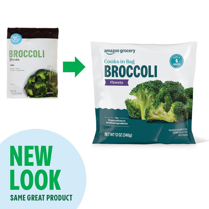 Amazon Grocery, Broccoli Florets, 12 Oz, Frozen