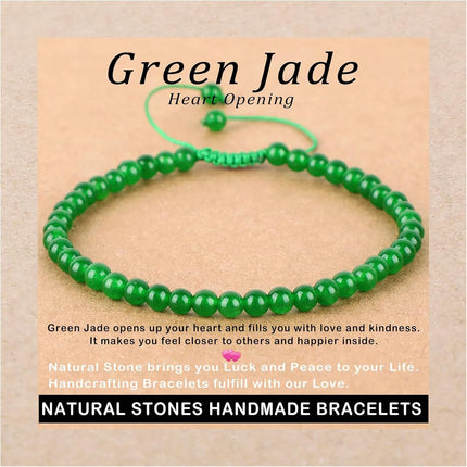 AD Beads Handcrafted Beaded Macrame Bracelet Stylish Customizable Jewelry for Men and Women Protection Healing Gemstone for Balance Wellness Positive
