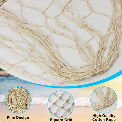 2 PCS Fish Net Decorations,80 x 40 Inch,Ocean Themed Party Decor
