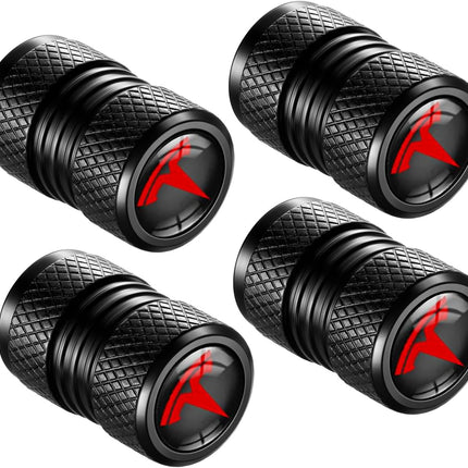 4-Pack Tire Valve Stem Caps for Tesla Model 3, S, X, Y, Car Decorative Accessories, Aluminum Alloy Valve Stem Caps-TSL