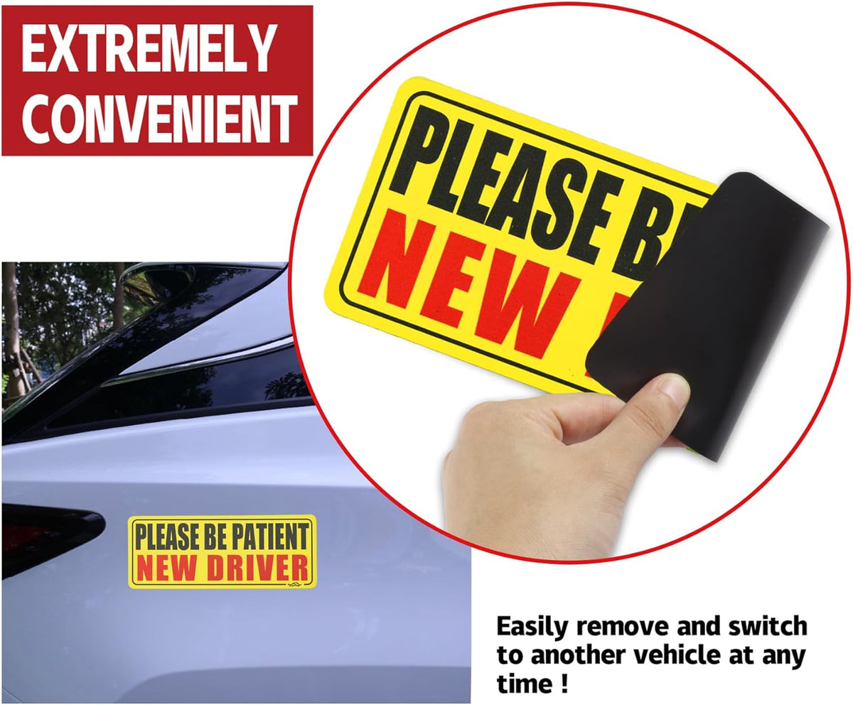 New Driver Magnet for Car, Please Be Patient Student Driver, 3Pcs New Driver Magnet Safety Warning - photo 4