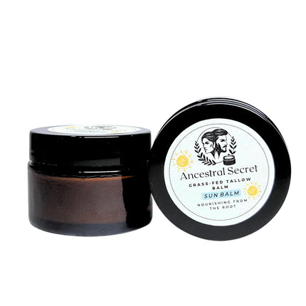 Tallow Sun Balm, Natural Balm, Coconut Vanilla Scent, Vitamin E, Moisturizing, 20% Non-nano Zinc Oxide (0.80 Oz)