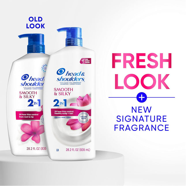Smooth & Silky 2-in-1 Anti-Dandruff Shampoo & Conditioner, 28.2 fl oz