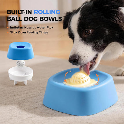 Slow Feeder Dog Bowls for Liquid Tread,Dog Lick Bowl for Bone Broth、Yogurt、and Wet Dog Food，Dog Licking Toy for Large, Medium, and Small Dogs.