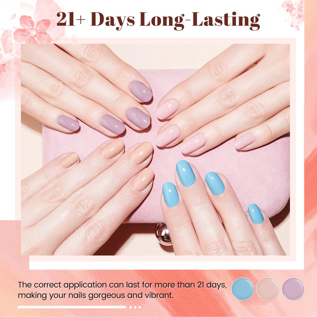 23-Piece Multicolor Gel Nail Polish Set with Base, Glossy & Matte Top Coats - photo 5