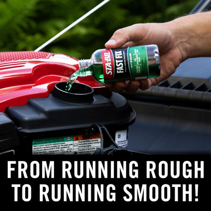 STA-BIL Fast Fix - Small Engine Treatment, Cleans Carburetors & Injectors, Fixes Rough Running Engines, Eliminates Water, Carb Cleaner & Fuel Injector Cleaner Treats Up to 10 Gallons, 4oz