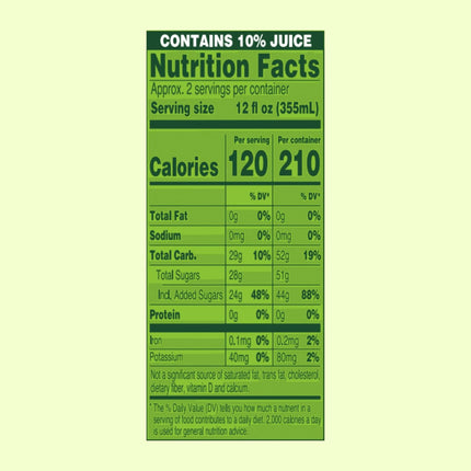 AriZona Apple Lime Rickey Soda, A Brooklyn Original Sparkling Drink - Big Can, 22 Fl Oz (Pack of 12)