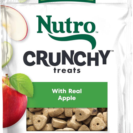 Nutro Crunchy Dog Treats with Real Apple, Training Treats for Dogs, 10 oz. Bag