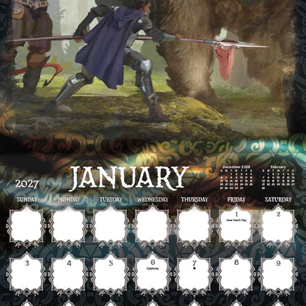 2027 Dungeons and Dragons Classic Wall Calendar