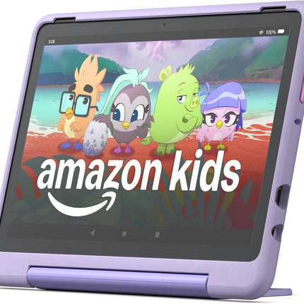 Amazon Fire HD 10 Kids Pro tablet, ages 6-12. Bright 10.1" HD screen, includes ad-free content, robust parental controls, 13-hr battery and slim case for older kids, 32 GB, Happy Day
