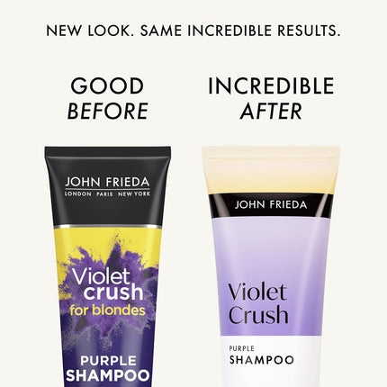 John Frieda Violet Crush Purple Shampoo and Conditioner Bundle, Violet Shampoo and Violet Conditioner, 8.3 Fl Oz, Pack of 2