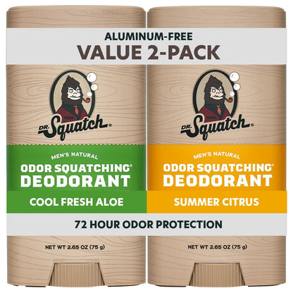 Natural Men’s Deodorant – Aluminum Free Natural Deodorant Men with Charcoal & Postbiotics for 72-Hour Odor Protection 