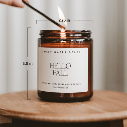 Fall Candle, 9oz Amber Jar, Autumn Scents for Home - photo 6