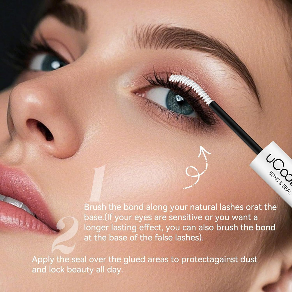 Lash Bond and Seal Waterproof 10ML for Lash Clusters 144Hours SuperStrong Long-Lasting Non-Irritating - photo 4