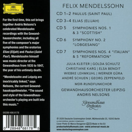 Felix Mendelssohn: Symphonies & Oratorios