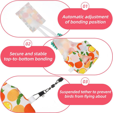 7 Pcs Bird Diaper - Reusable Parrot Diaper with Waterproof Inner - Cute Chicken Pants Pet Diapers Nappy for Parakeet, Cockatie,l Mini Macaw, Canary, Pet Chicken & Duck