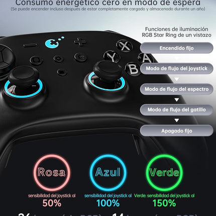 Wireless Controller for PC, Android, iOS, Switch 1/2, 720° Adjustable TMR Joystick, with 950mAh - photo 5
