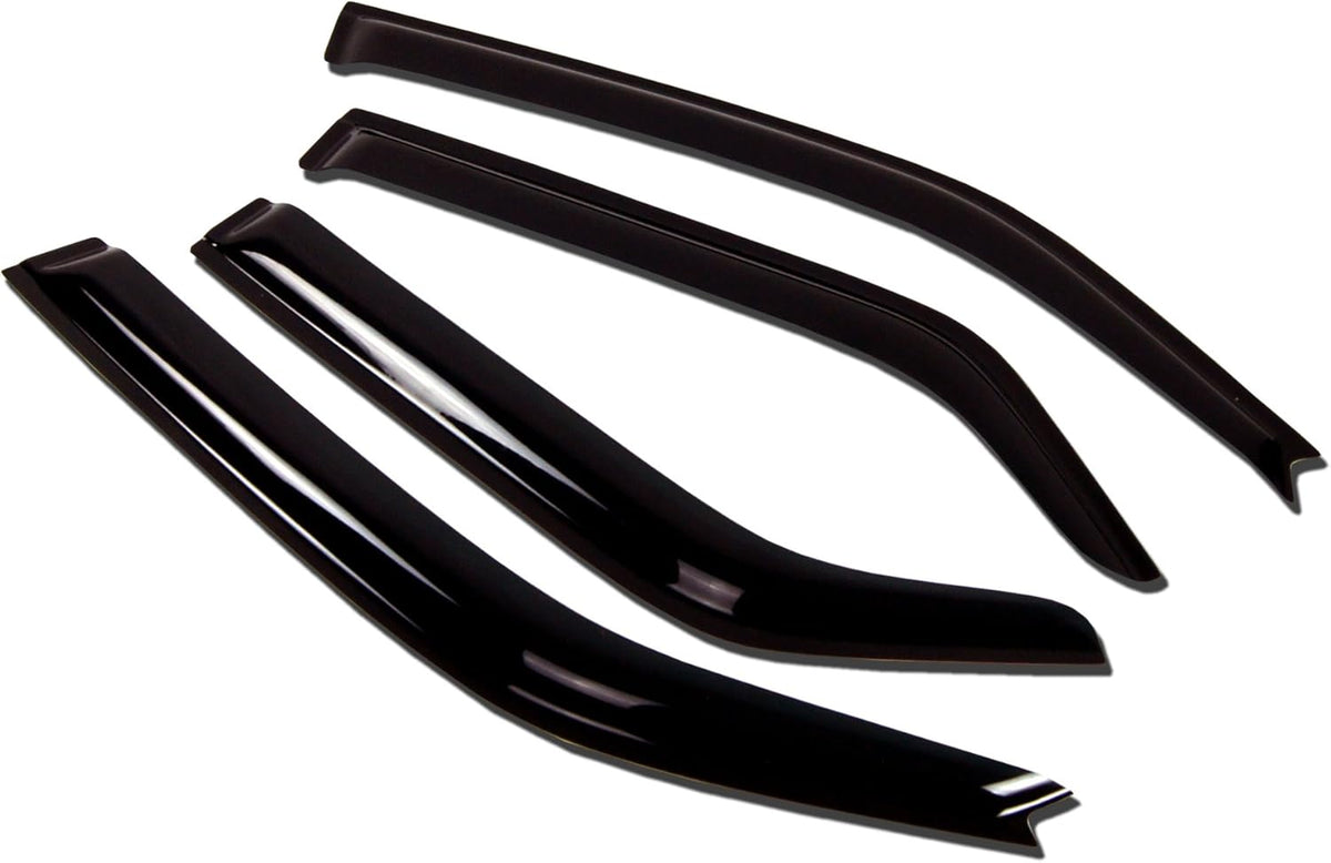 Outside Mount Window Visor Deflector Rain Guard Dark Smoke 4-pc Set, Compatible with 2012-2016 Land Range Rover Evoque