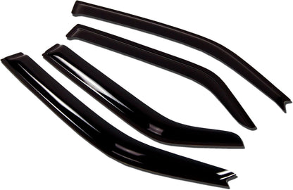 Outside Mount Window Visor Deflector Rain Guard Dark Smoke 4-pc Set, Compatible with 2012-2016 Land Range Rover Evoque