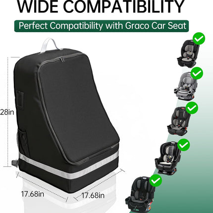 Car Seat Travel Bag Compatible with Graco, Infant Car Seat Travel Bag for Airport, Padded Car Seat Carrier Bag for Airport Fits Graco Most Baby & Infant Car Seats for Airport Baby Travel