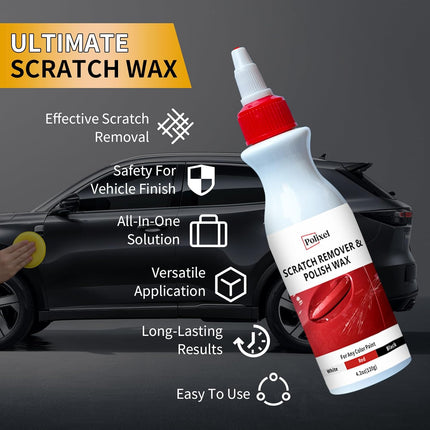 Car Scratch Remover for Vehicles Paint Scratch & Scuff Repair Kit with Rubbing Compound Scratch Removal Wax for Light Scratches, Swirls & Scuffs Safe for Cars, SUVs & Motorcycles – 4.2 oz