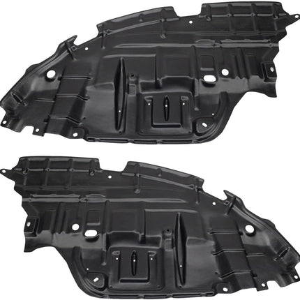 TRQ Front Driver & Passenger Side Engine Splash Shield Compatible with 2013-2015 Toyota Avalon TO1228197 TO1228198