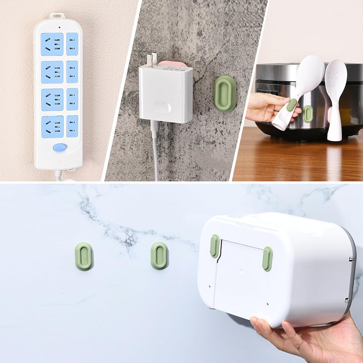 Magnetic Remote Control Holder Wall Mount - 4 Pcs No Drill Self-Adhesive Organizer for Air Conditioner & - photo 5