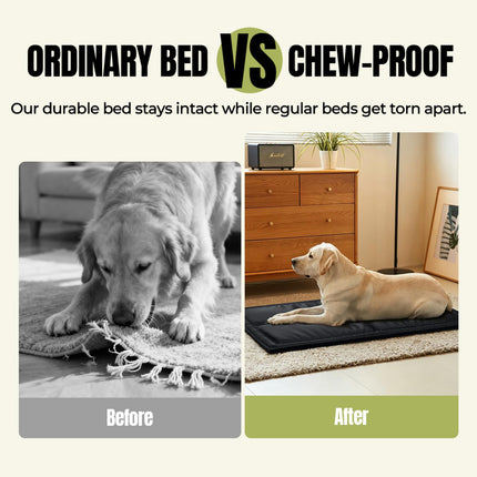 Chew Proof Dog Bed, Durable Dog Crate Pad, Medium (22"x35")