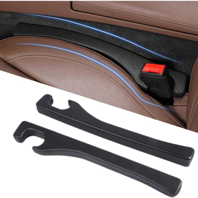 Car Seat Gap Filler 2 Pack - Universal Fit PU Leather Seat Crevice Blockers