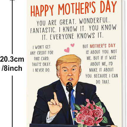 Funny Mothers Day Card, Humor Mothers Day Gifts for Mom from Daughter Son, Unique Mother’s Day Card for Wife from Husband