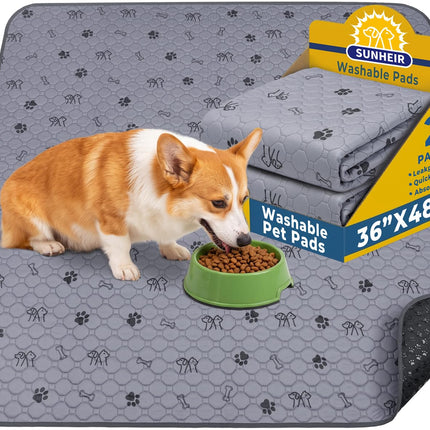 4 Pack Washable Pee Pads for Dogs, Waterproof Reusable Puppy Pads