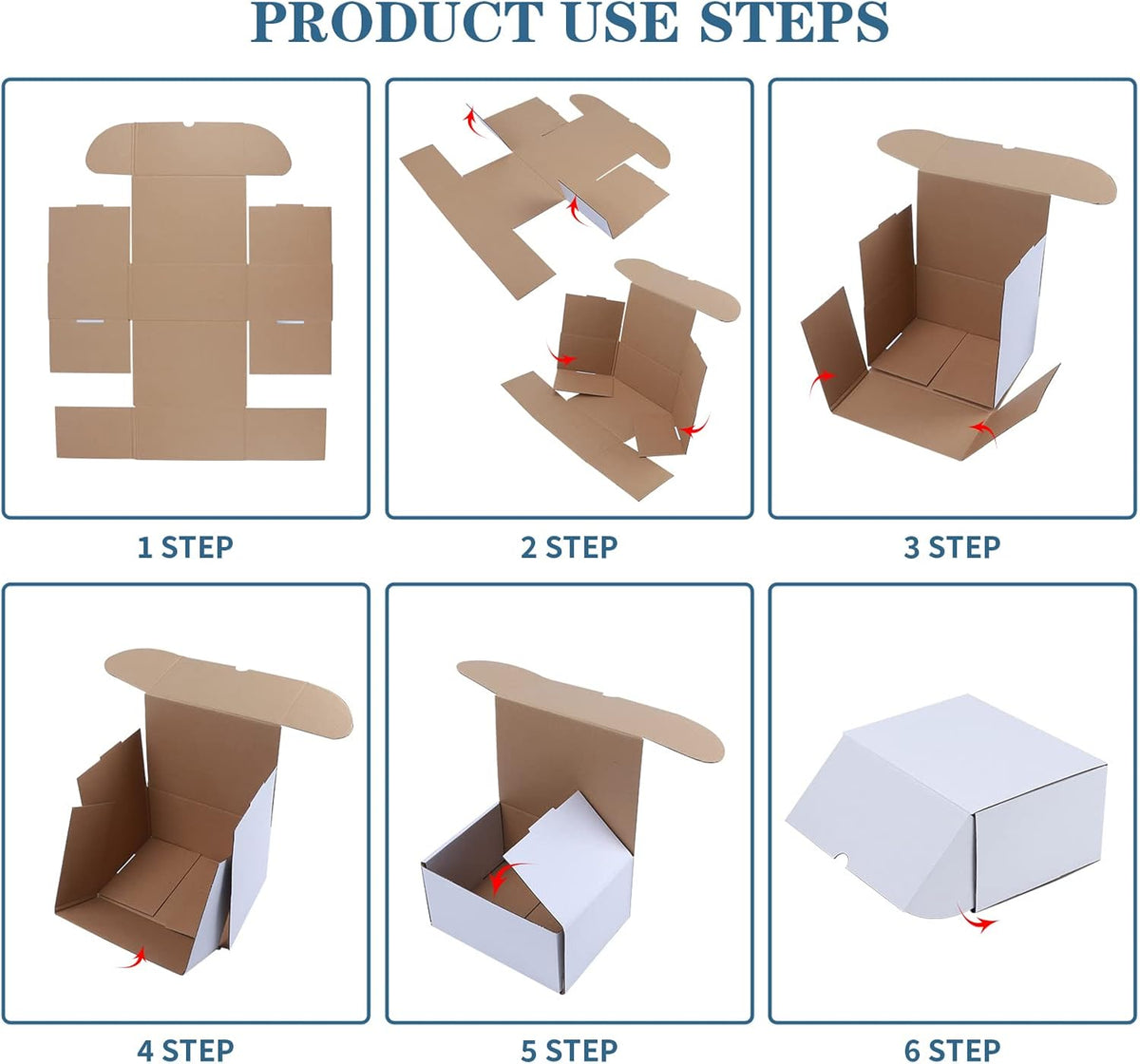 7x5x4 White Corrugated Shipping Boxes, Set of 50 - photo 5